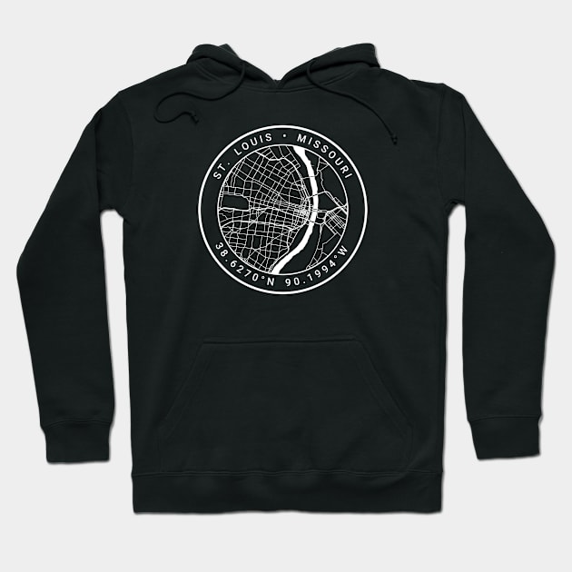 St. Louis Map Hoodie by Ryan-Cox